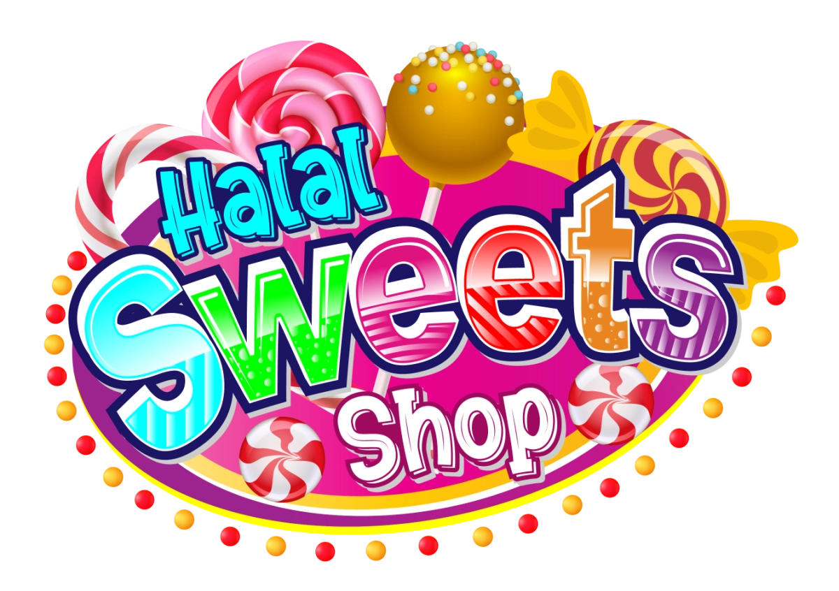 Halal sweets shops achtergrond