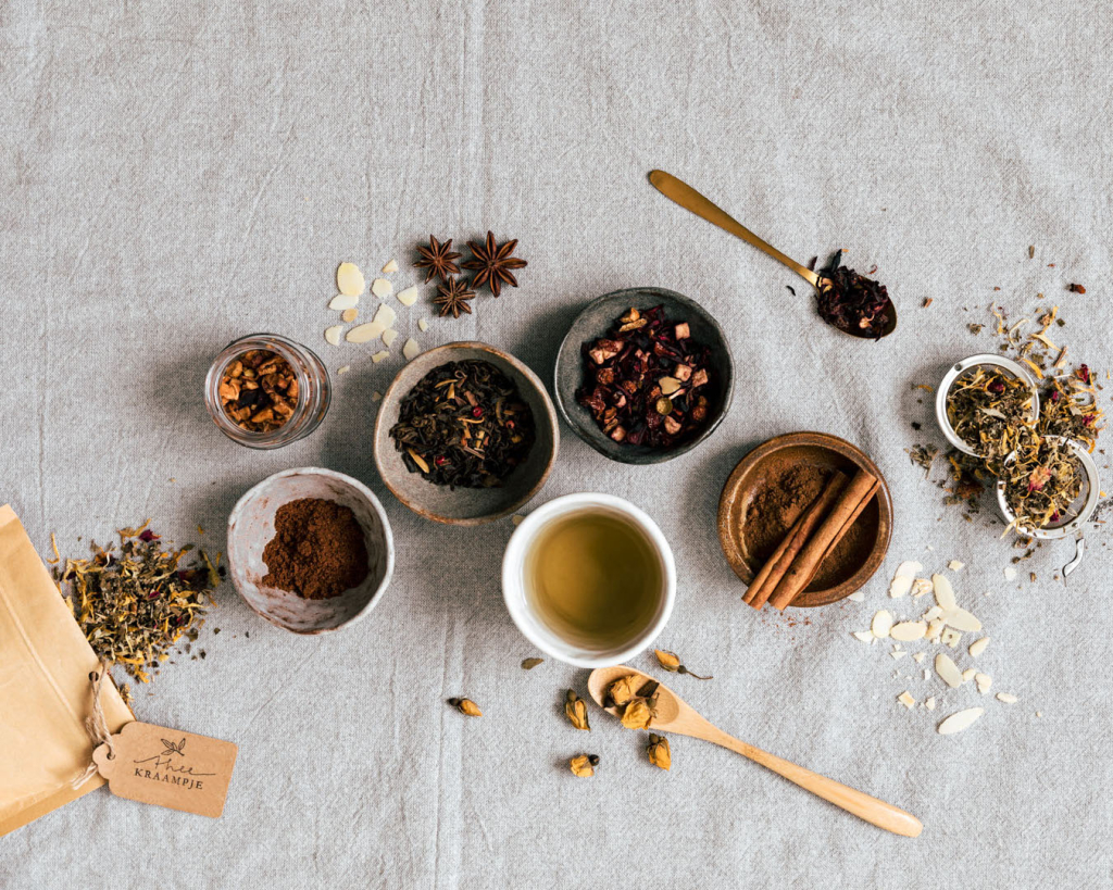 Theekraampjes achtergrond