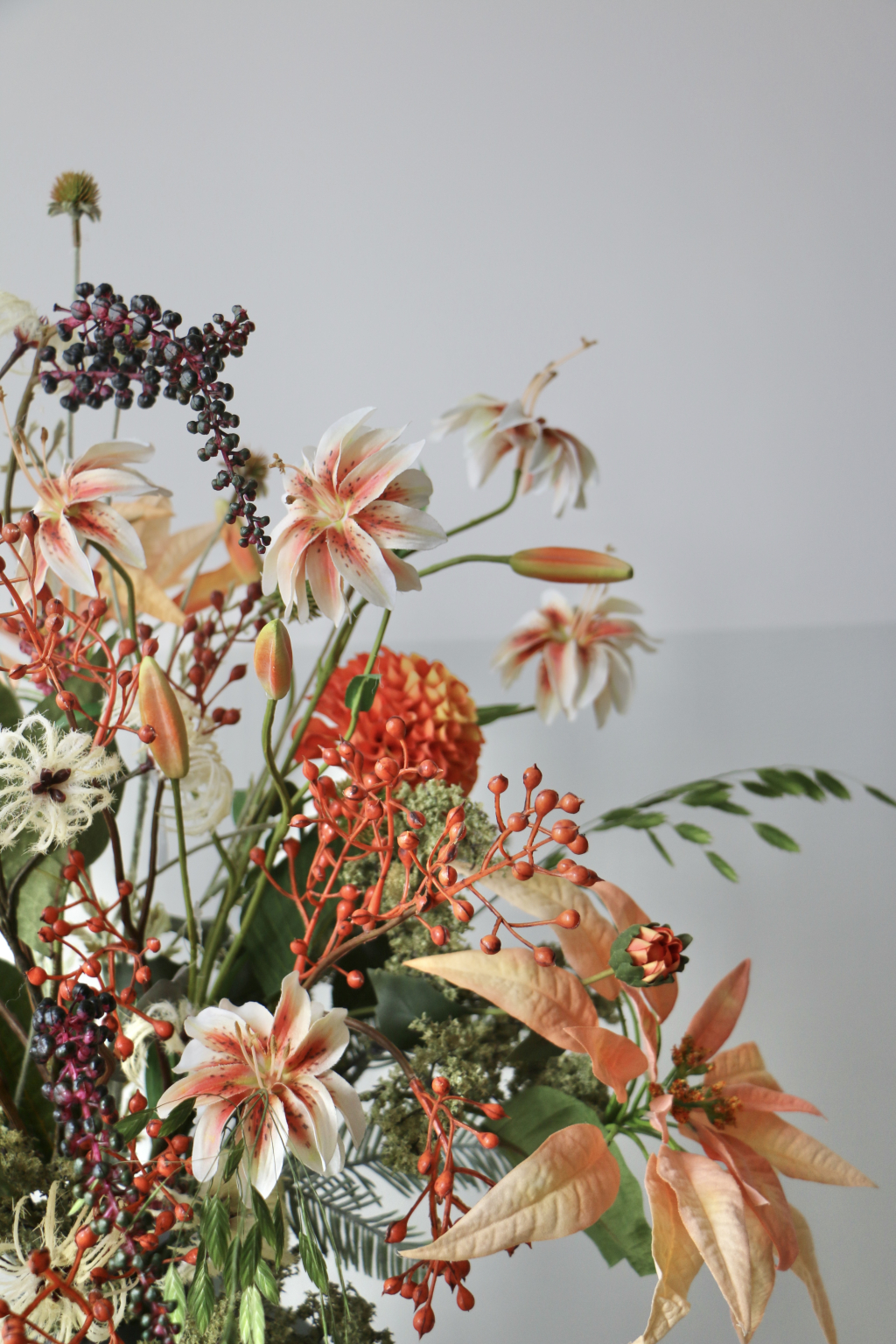 Natuurlijk Rosalie bloem & groen stylings achtergrond