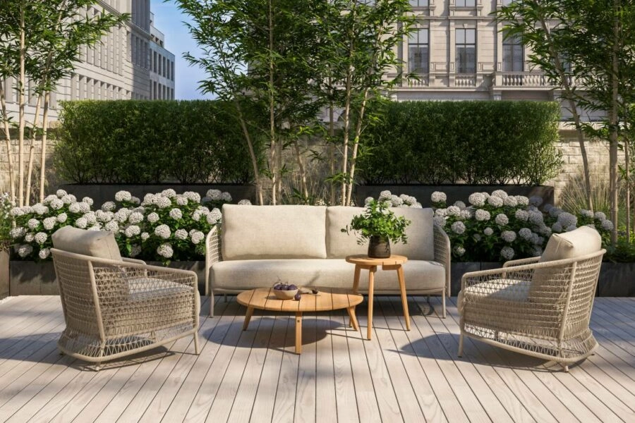 Tuinmeubelzaaks achtergrond