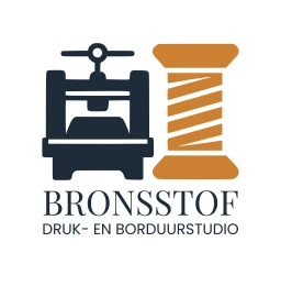 Logo van BRONSSTOF druk- en borduurstudio