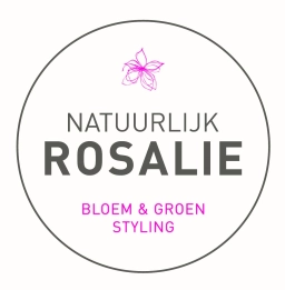 Logo van Natuurlijk Rosalie bloem & groen styling