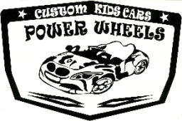 Logo van power wheels elektrische kinderauto