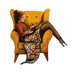 Illustrator under a blankie - Esther Bennink